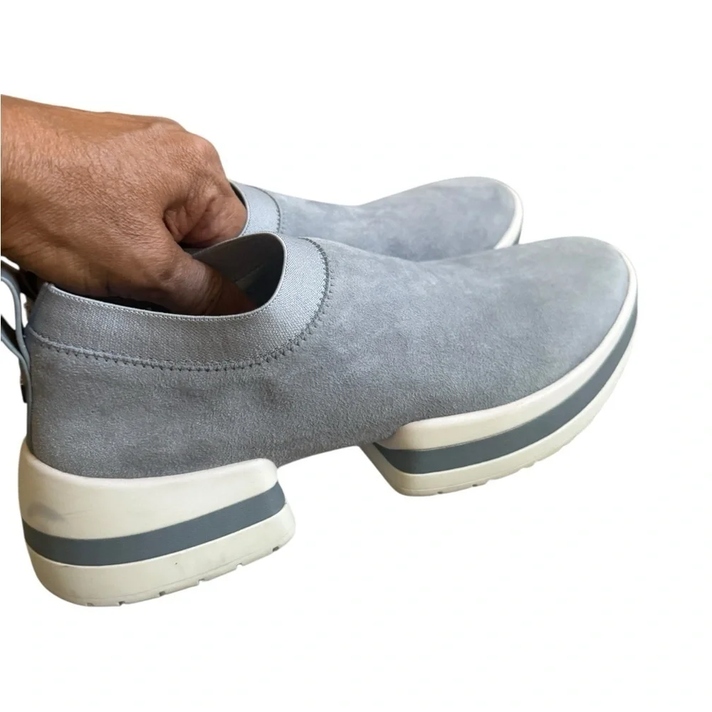 Stuart Weitzman Gray Loafers Slip-On Shoes